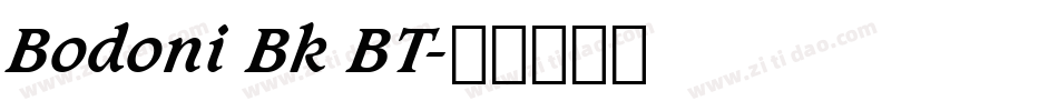 Bodoni Bk BT字体转换